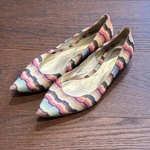 Missoni Women’s Flat Striped Flats with Pointed Toe Size 39.5